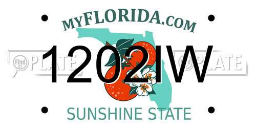 1202IW Florida License Plate