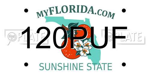 120PUF Florida License Plate