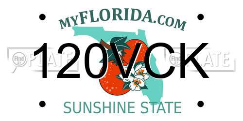 120VCK Florida License Plate