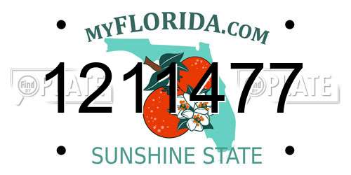1211477 Florida License Plate