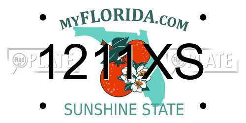 1211XS Florida License Plate