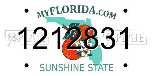 1212831 Florida License Plate