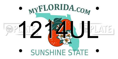 1214UL Florida License Plate