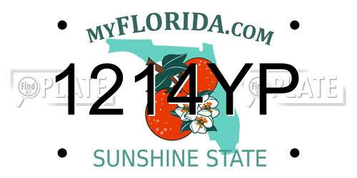 1214YP Florida License Plate