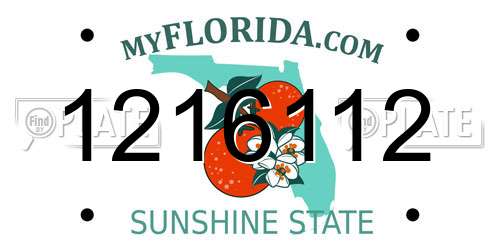 1216112 Florida License Plate
