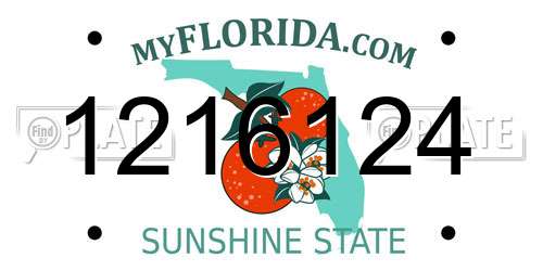 1216124 Florida License Plate