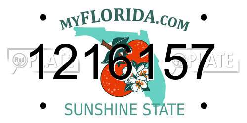 1216157 Florida License Plate