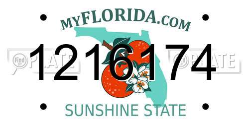 1216174 Florida License Plate
