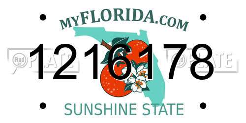 1216178 Florida License Plate
