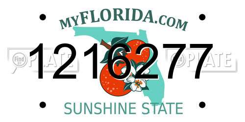 1216277 Florida License Plate