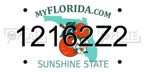 12162Z2 Florida License Plate