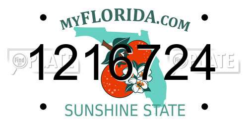 1216724 Florida License Plate