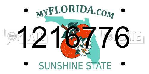 1216776 Florida License Plate