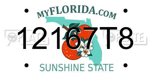 12167T8 Florida License Plate