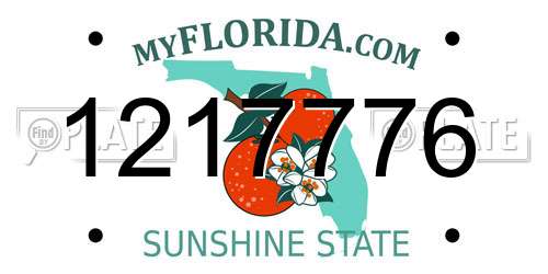 1217776 Florida License Plate