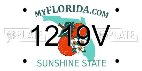1219V Florida License Plate