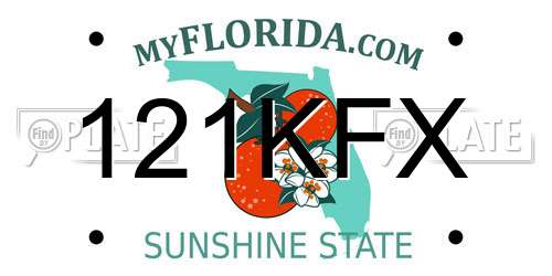 121KFX Florida License Plate