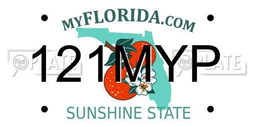 121MYP Florida License Plate