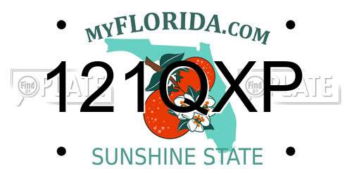 121QXP Florida License Plate