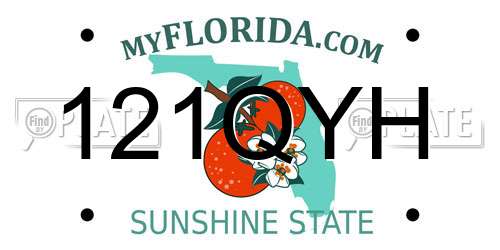 121QYH Florida License Plate