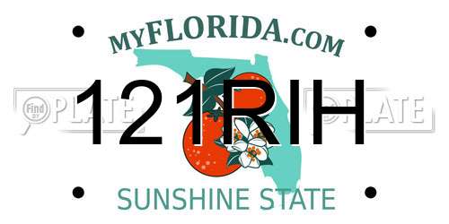 121RIH Florida License Plate
