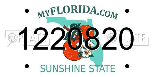 1220820 Florida License Plate