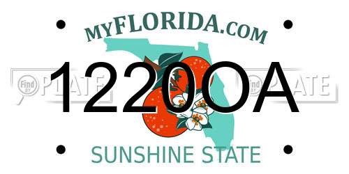 1220OA Florida License Plate