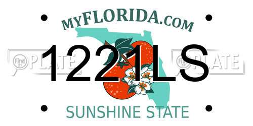1221LS Florida License Plate