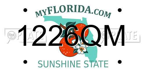 1226QM Florida License Plate