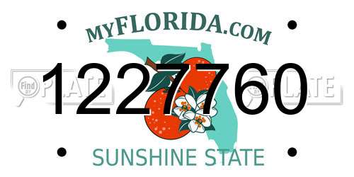 1227760 Florida License Plate