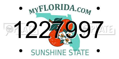 1227997 Florida License Plate