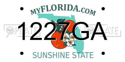 1227GA Florida License Plate