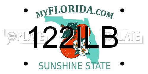 122ILB Florida License Plate