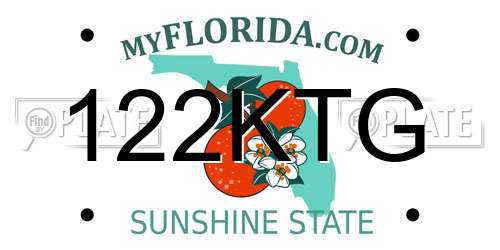 122KTG Florida License Plate