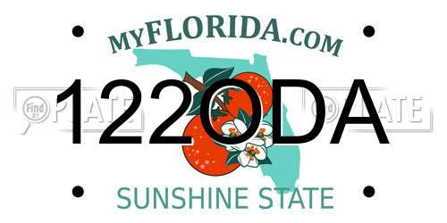 122ODA Florida License Plate