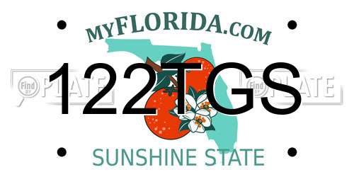 122TGS Florida License Plate