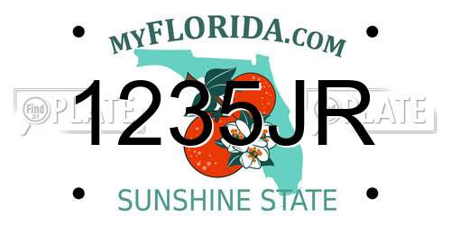 1235JR Florida License Plate