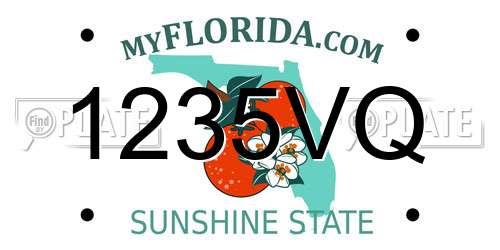 1235VQ Florida License Plate