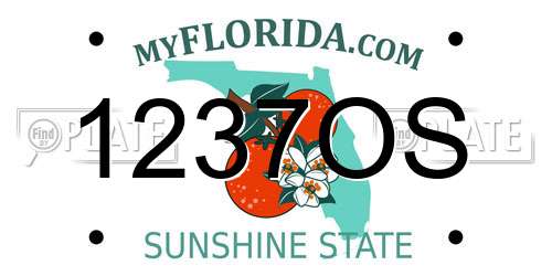 1237OS Florida License Plate