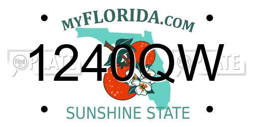 1240QW Florida License Plate