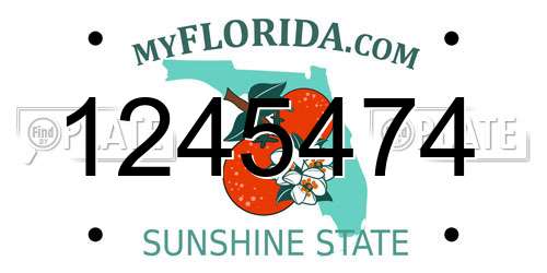 1245474 Florida License Plate