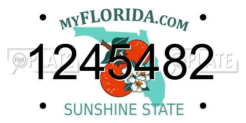 1245482 Florida License Plate