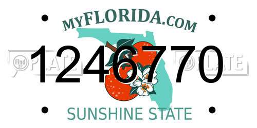 1246770 Florida License Plate