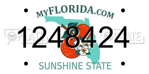 1248424 Florida License Plate
