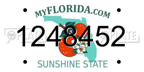 1248452 Florida License Plate
