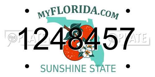 1248457 Florida License Plate