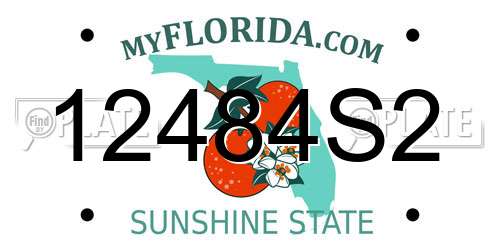 12484S2 Florida License Plate