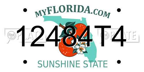 12484T4 Florida License Plate