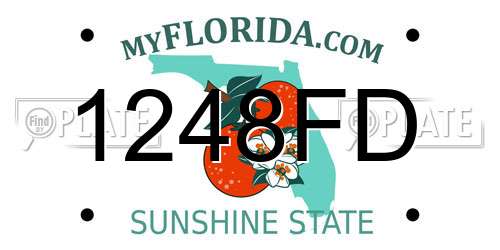 1248FD Florida License Plate