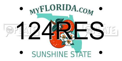 124RES Florida License Plate
